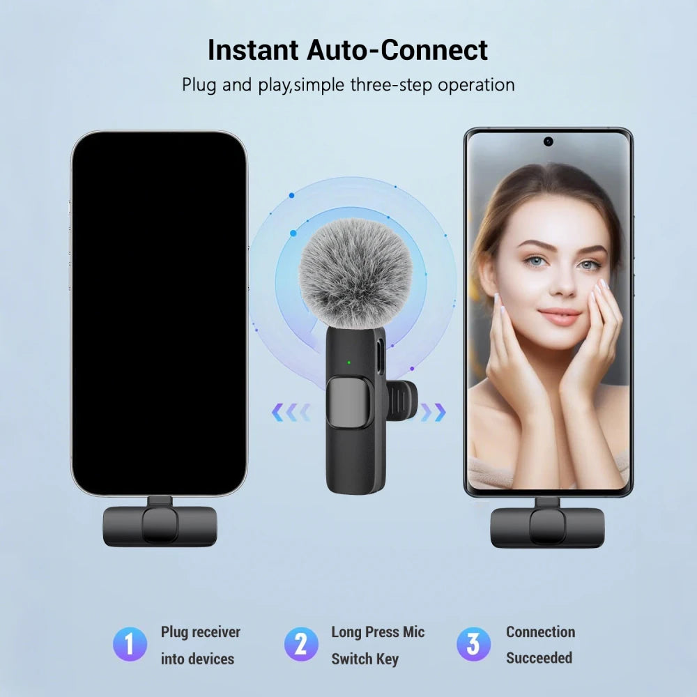 Wireless Clip-On Lavalier Microphone