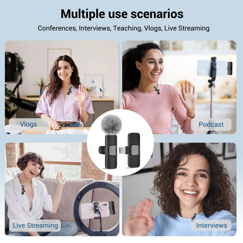 Wireless Clip-On Lavalier Microphone