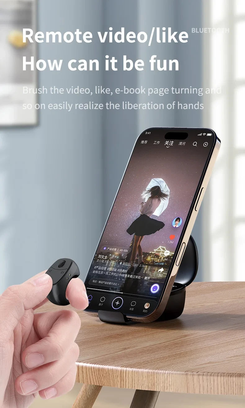 Bluetooth Fingertip Remote & Page Turner