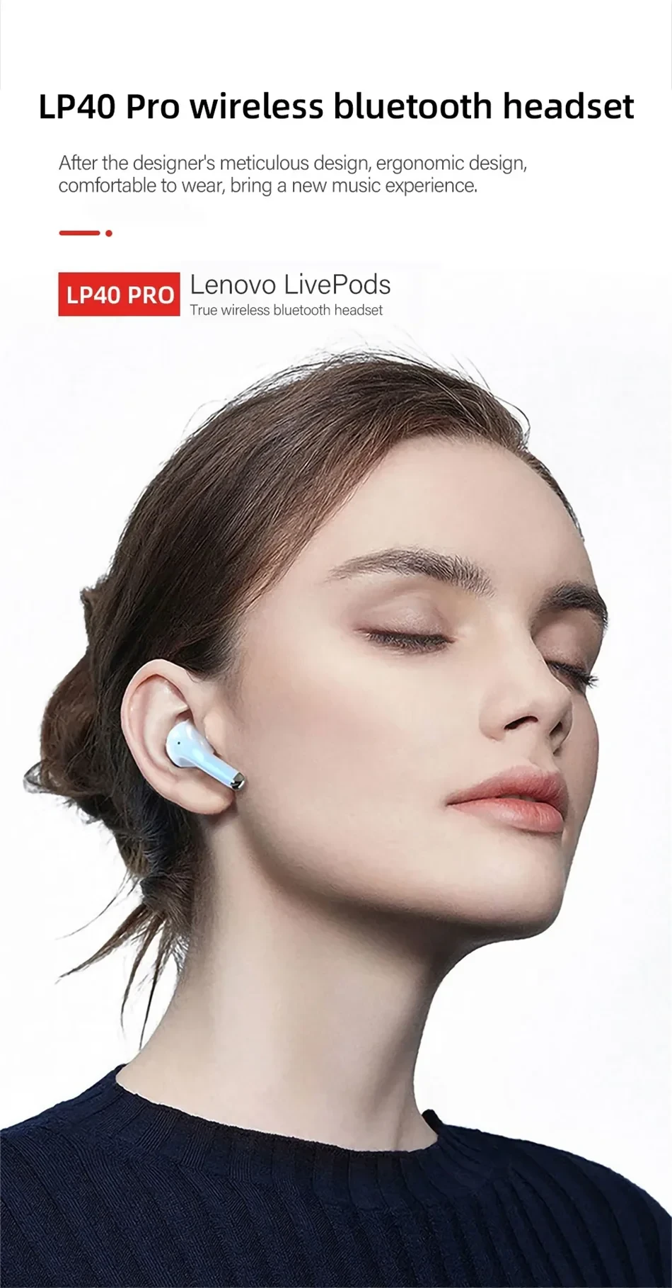 Lenovo LP40 Pro Bluetooth Earbuds