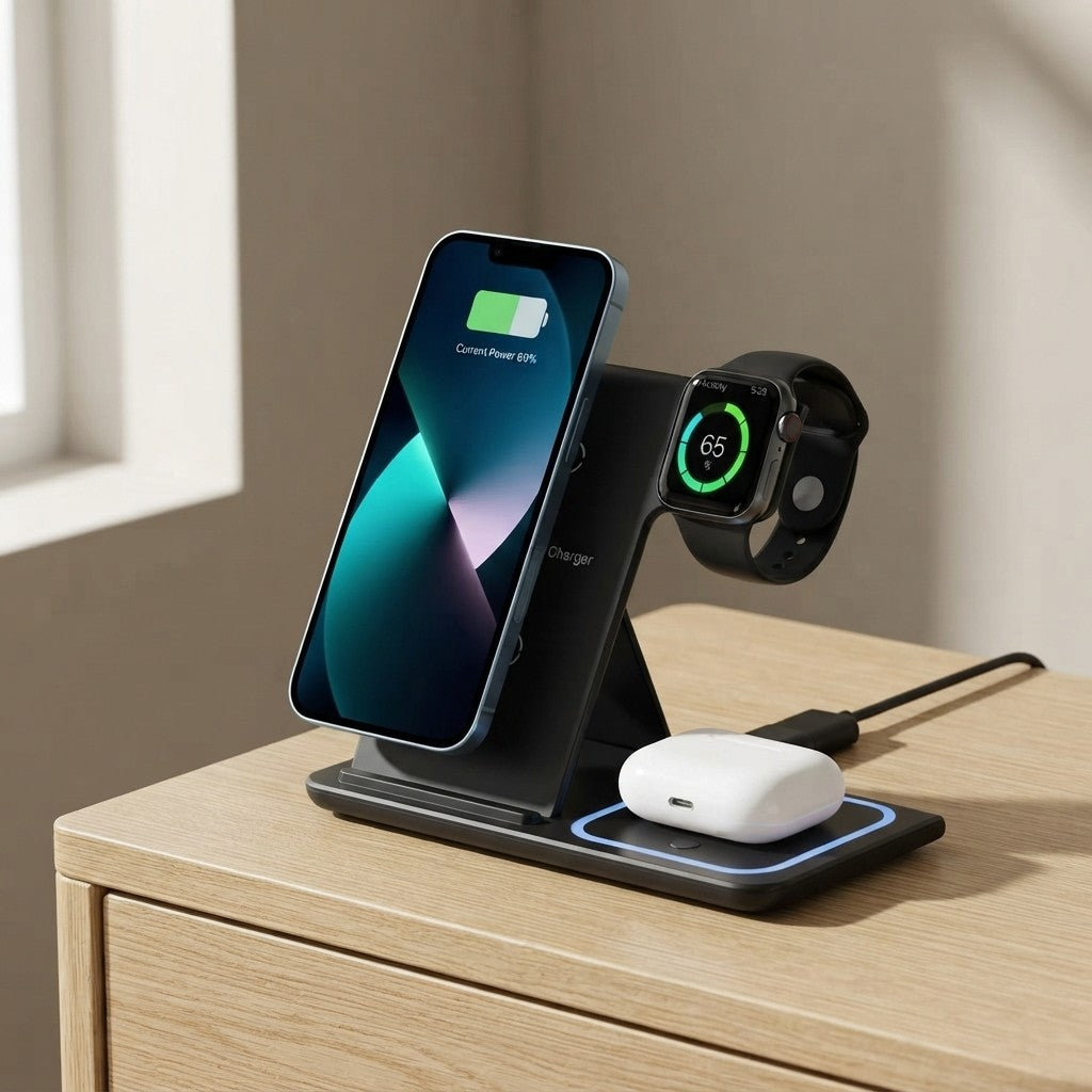 Foldable 3-in-1 Wireless Charging Stand