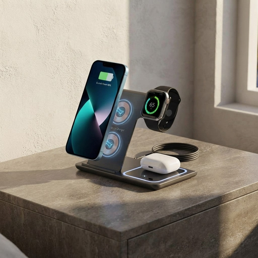 Foldable 3-in-1 Wireless Charging Stand